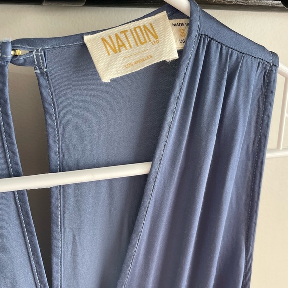 Nation LTD - Yanni Draped Pantsuit in Denim Blue - Size Small - Picture 8 of 16